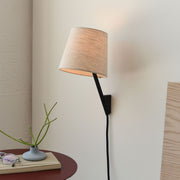 Novira Fabric Shade Plug In Sconce – Cozy reading Light For Bedroom